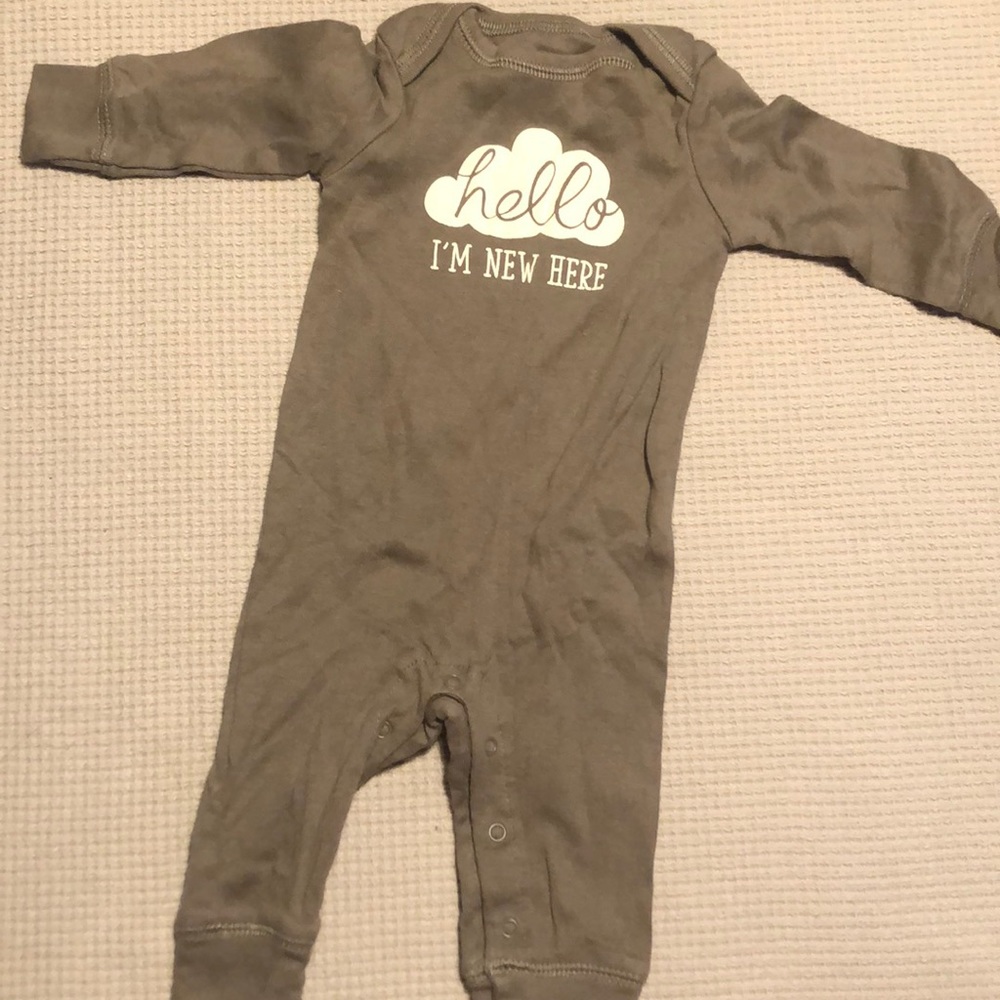 “Hello I’m New Here” onesie